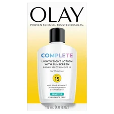 Olay Complete Daily Moisturizer SPF 15 Broad Spectrum Sunscreen Sensitive 4oz