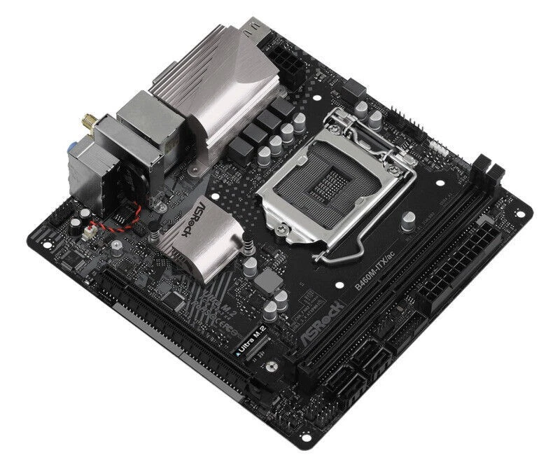 ASRock B460M-ITX/ac Motherboard Intel B460 LGA1200 2xDDR4 Mini-ITX HDMI 1xM.2 - Image 3 of 4
