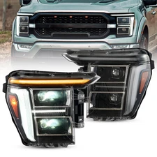 For 2021-2023 Ford F150 FULL LED Headlights Front Lamps W/Startup Animation Pair