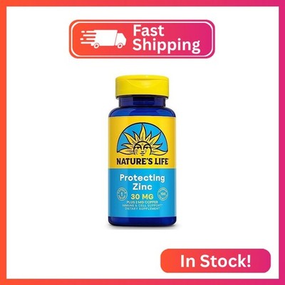 Nature's Life Zinc Picolinate 30mg Plus 2mg of Copper - Chelated Zinc Supplement