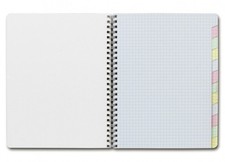 Clairefontaine Wirebound Notebook - Graph w/12 tabs 60 sheets - 6 3/4 x 8 3/4...