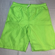 Land's End Swim Trunks Shorts Boys Neon Green Extra Large 18-20