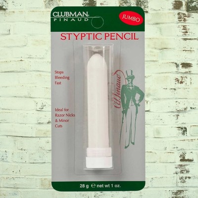 Clubman Jumbo Styptic Pencil, Treat and Seal 1 Ounce (pack of 1), White
