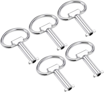 Electrical Cabinet Key 5Mm Hole Zinc Alloy Water Meter Box Safety Key 54X40Mm 5P