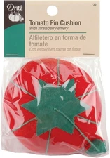 Dritz 732 Tomato Pincushion W/Strawberry Emery-2.5"