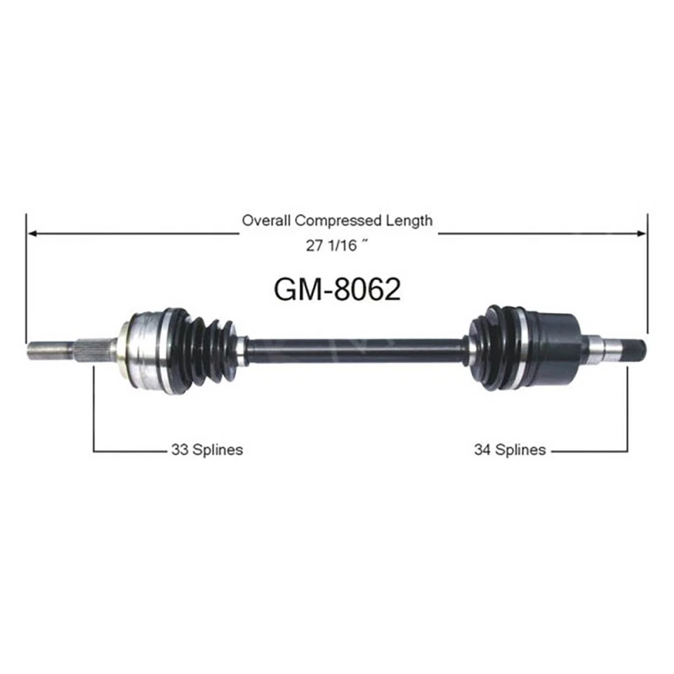 2 TrakMotive Front CV Axle Shaft Fits 1988-1989 Pontiac Grand Am - Image 4 of 4