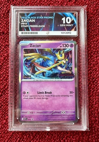Pokémon - Zacian MEP 015 - Phantasmal STAFF Prerelease Promo - ACE 10 MINT