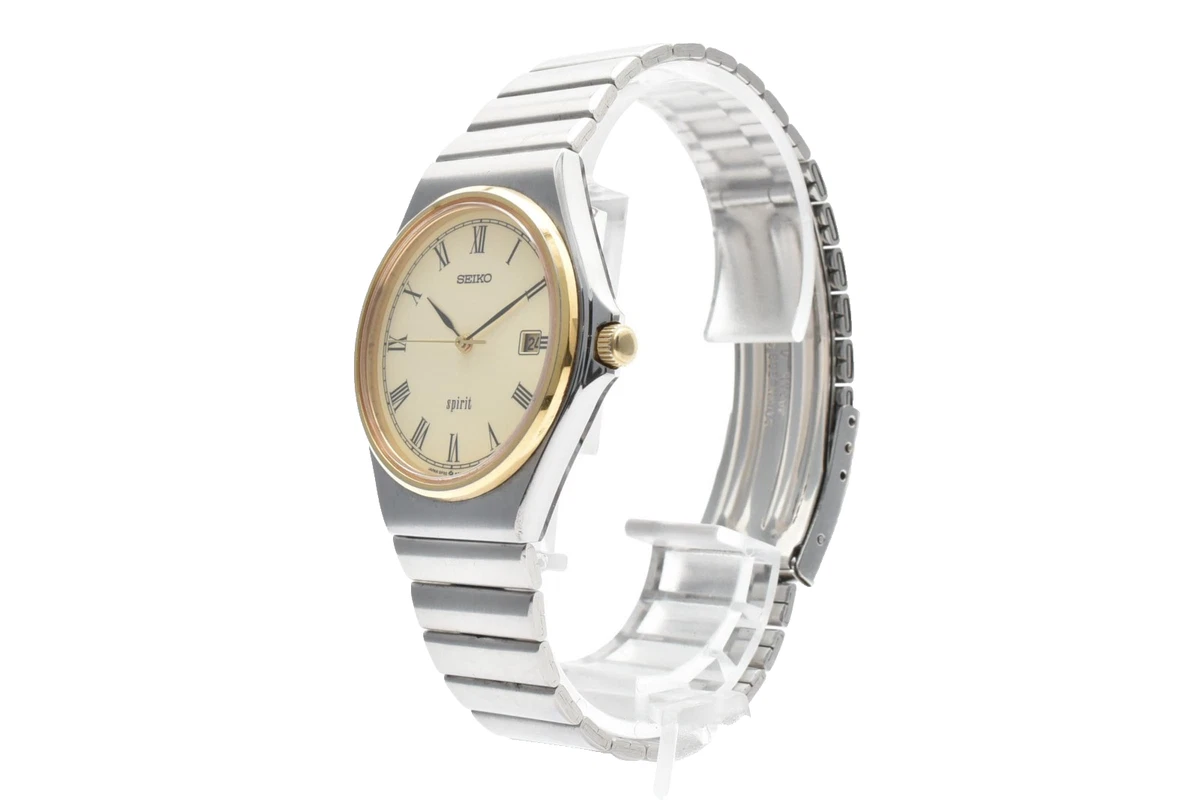 Reloj Hombre Vintage 1987 SEIKO SPIRIT 7N01-6B30 Cuarzo Tono Dorado Japón JDM