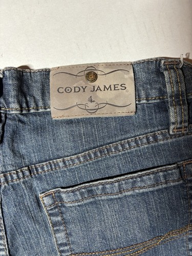 Cody James Men’s Jeans 31 X 32 Distressed Blue Denim Straight Fit Mid Rise - Picture 5 of 10