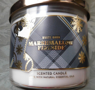 Bath & Body Works MARSHMALLOW FIRESIDE Large 3-Wick Scented Candle 14.5 oz