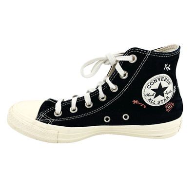 Womens 8 Converse Things To Grow Embroidered Floral Hi Top Sneaker Black A01585C