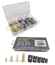 Zlirfy 170pcs U Nut Clips, 9 Different Sizes Automotive U Nut and Screw