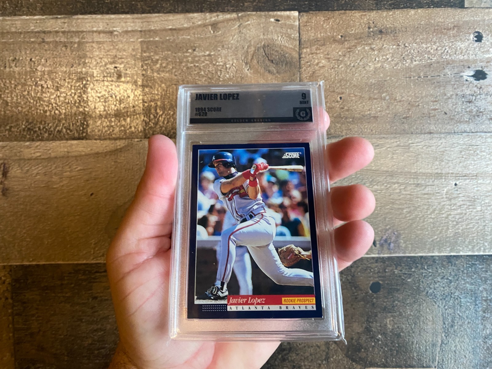 Javier Lopez Rookie Card VTG 1994 Graded 9 Mint Score Atlanta Braves Slab 620
