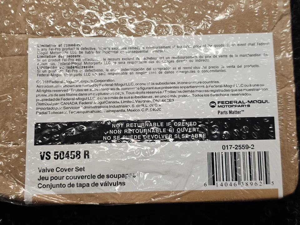 Junta de cubierta de válvula de goma Fel-Pro VS 50458 R para Jeep Cherokee 1996-2001 Foto 3 de 4