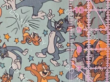 Custom 100% Cotton Woven Fabric Tom And Jerry Cartoon by the 1/4 Yard 9x56