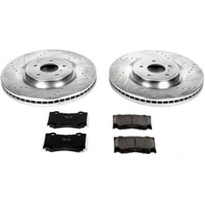 Power Stop K2915 Z23 Carbon Fiber Brake Pads & Rotors Kit fits Nissan 370Z, Q50