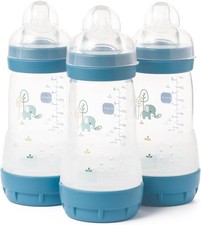 MAM Easy Start Anti-Colic Baby Bottles 3 Pack 260ml Medium Flow Teat Size 2