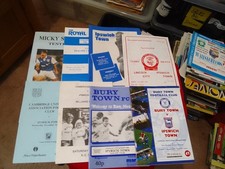 Ipswich Town Home & Away PRE SEASON FRIENDLY Programmes (BULK) All Listed x 8