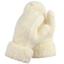 Women's Winter Gloves, Winter Warm Mittens Thick Knitted Glove Accessories Gifts