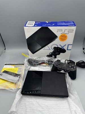 Sony PlayStation 2 Slim PS2 Black Console Gaming System SCPH-90001 CIB