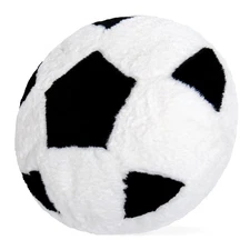 Fluffy Soccer Pillow 18in | Soft Plush Sports Ball Decor for Kids  Fans