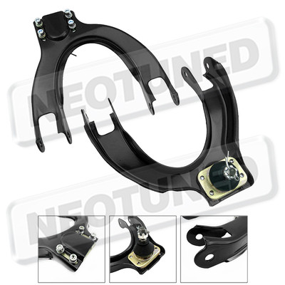 88-91 CIVIC / CRX EF BLACK FRONT UPPER A ARM CAMBER ADJUSTABLE KIT SET ALIGNMENT