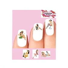 Waterslide Nail Decals Set of 20 - Sexy Pinup Girls Assorted #3 - 6 designs