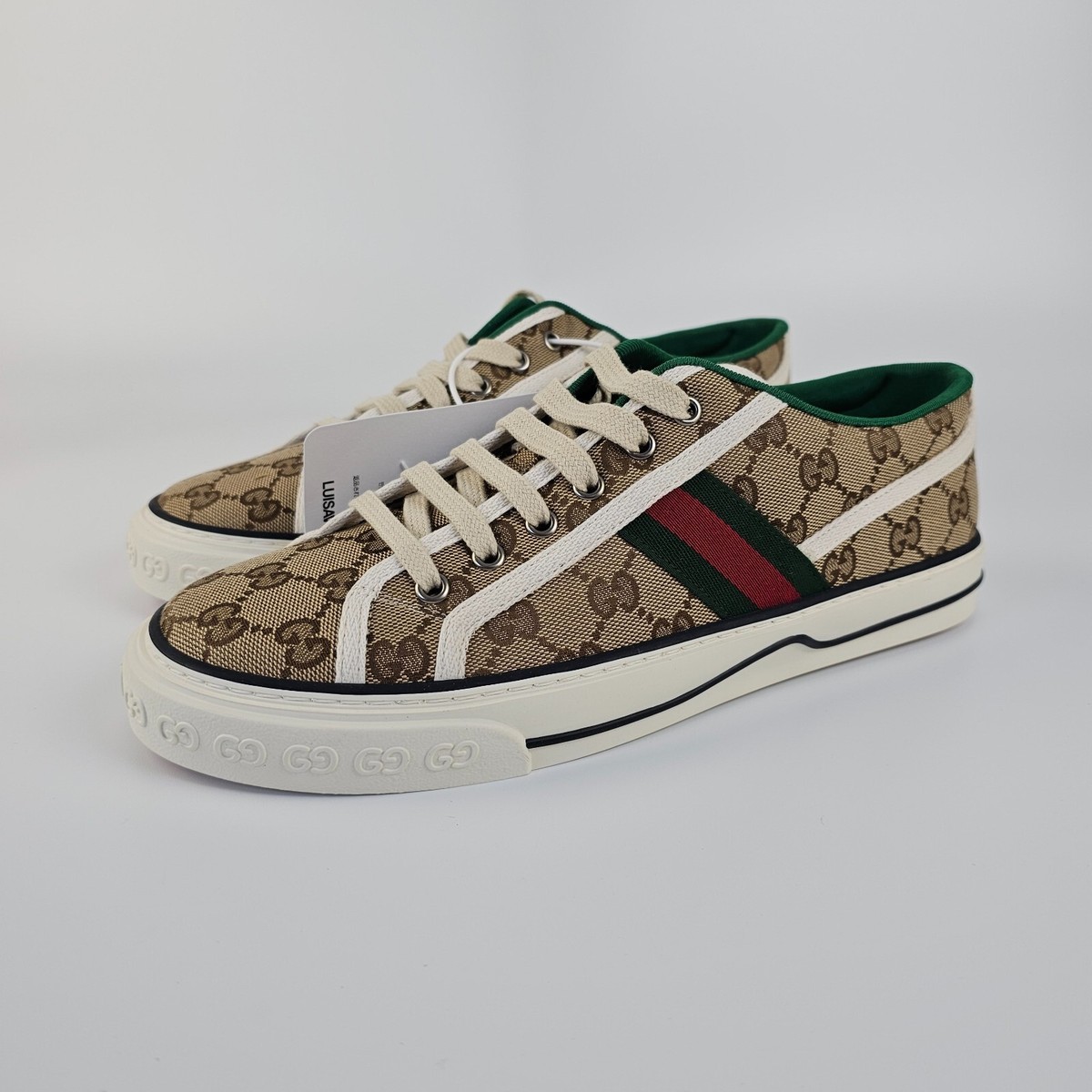 GUCCI Tennis 1977 GG Men's Beige Sneakers New Size UK 8 US 8.5 | eBay