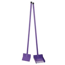 Clean Go Pet Pooper Scooper for Lawns and Yards  - Purple Rake style