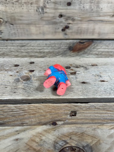 "Figura de Soma Ninja 1986 turbante rosa neón traje azul artes marciales de goma juguete de 2"" de colección" - Imagen 6 de 6