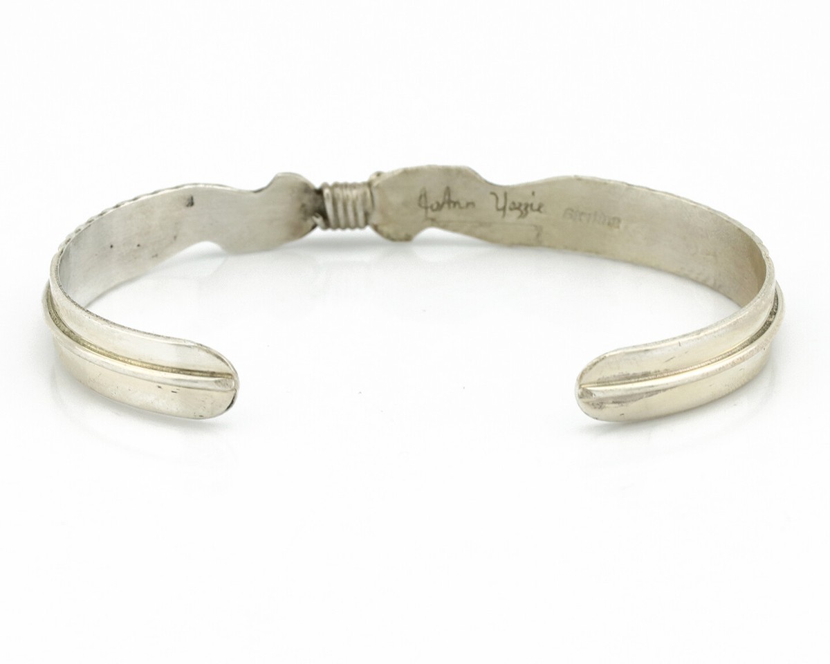 Navajo Bracelet .925 Silver Hand Stamped Artist Signed Joann