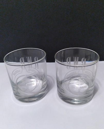 1976 Amoco Oil Sales Award Set Of 4 Whiskey Glasses Vintage Advertising - Picture 8 of 11