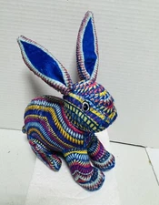 BRUELUCH SHECHO A MANO :EN MÉXICO Bunny Rabbit Plush Colorful Easter 11”