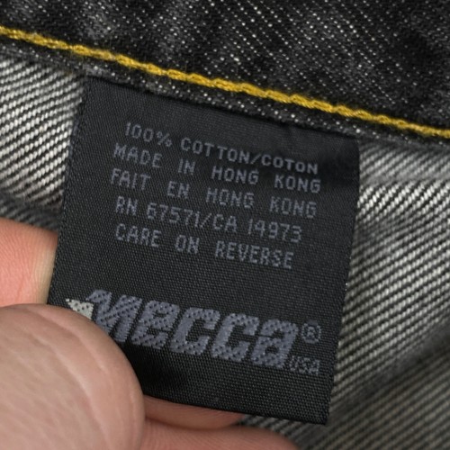 Vintage Mecca Baggy Carpenter Pant 36 Black Jeans Denim Y2K Skater Rap Men 36x34 - Picture 5 of 15