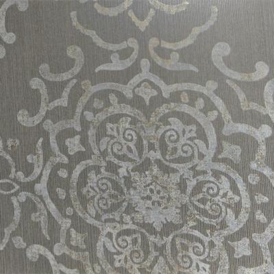 FD25029 - Tempus Damast Blumenmotiv Schwarz Gilver Fine Decor Tapete