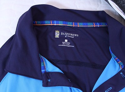 St Andrews of Scotland Men's Blue/Blue Golf Polo Shirt L Large | eBay