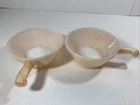 Vintage Anchor Hocking Orange Beehive Fire King Ovenware Handled Soup Bowl