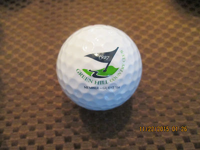 LOGO GOLF BALL-GREEN HILL COUNTRY CLUB...MEMBER-GUEST 2014...MARYLAND