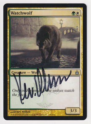 Signed Watchwolf MP Ravnica: City of Guilds Artist Kev Walker 2005 MTG Magic!