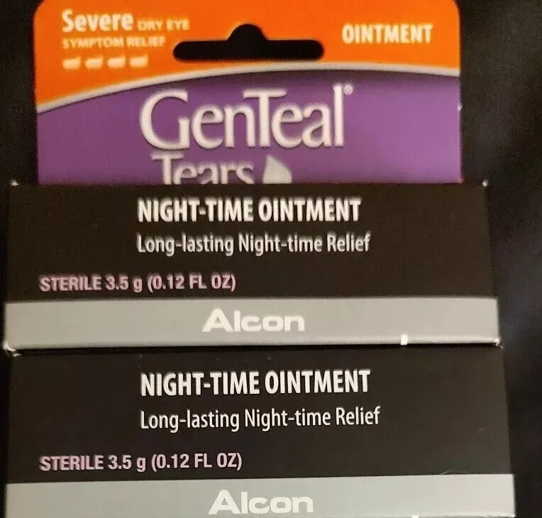 2 Alcon GenTeal Tears Severe Dry Eye Relief Night-Time Ointm