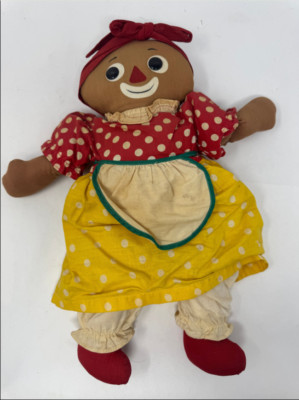 1965 Vintage Raggedy Ann's Beloved Belindy Knickerbocker Cloth Doll Not Volland