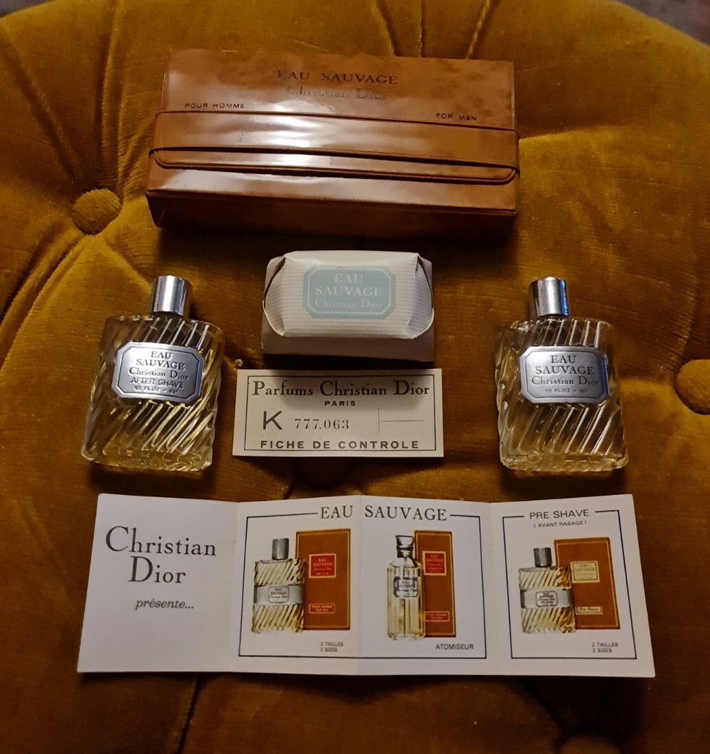 Vintage Mens Christian Dior Eau Sauvage After Shave Gift Set. eBay