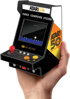 Atari Nano Player Pro: Mini Arcade Machine with 75 Games, 4.8'' Fully Playable Vi