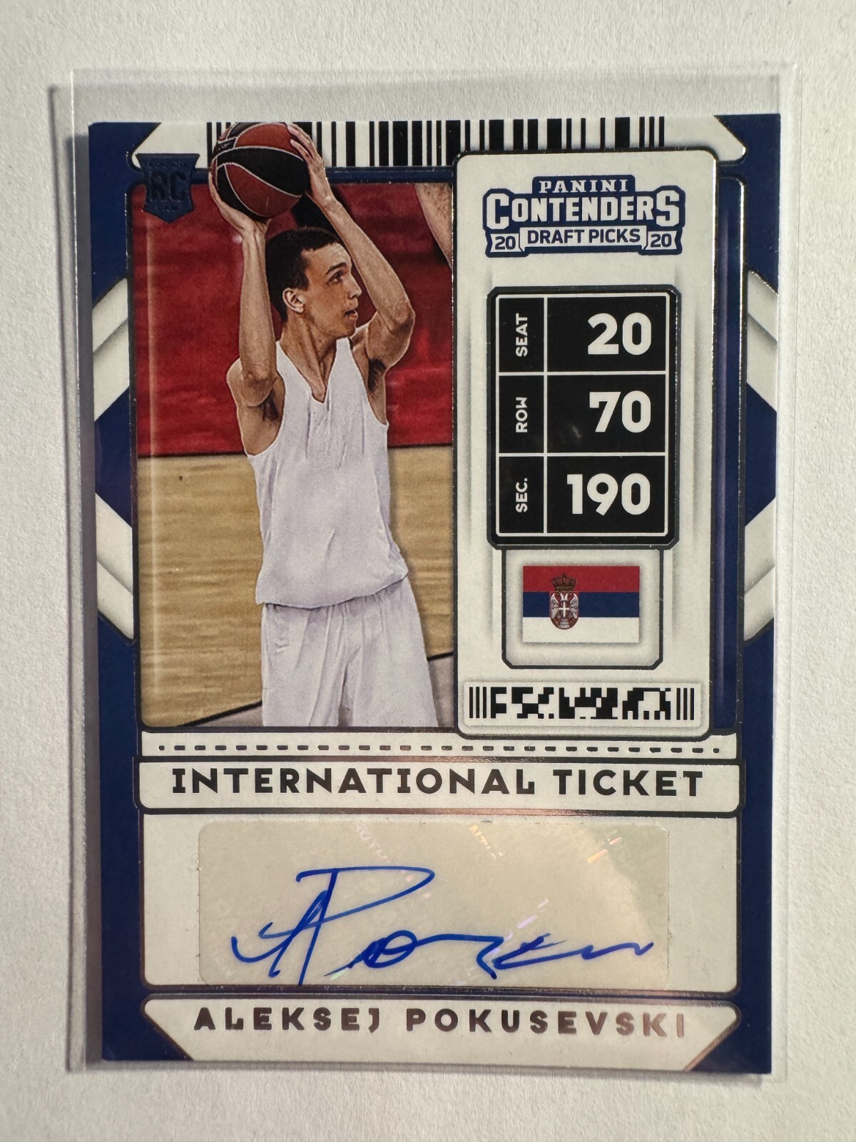 K274,421 - 2020-21 Panini Contenders International Auto #4 Aleksej Pokusevski