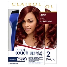 Clairol Root Touch-Up by Nice'n Easy Permanent Hair Dye, 4RV Dark Burgundy Hair