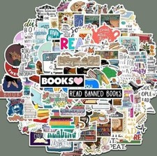 READING Vinyl Stickers A/B I LOVE BOOKS Learning BOOKWORM Teacher LIBRARIAN