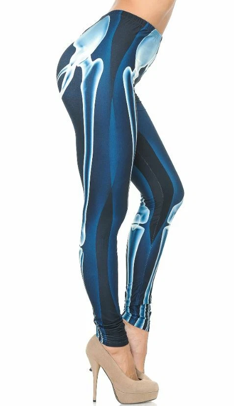 Creamy Soft Radioactive Skeleton Bones Leggings