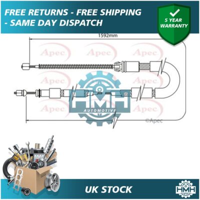 Fits Citroen Xsara 1.4 1.6 1.8 1.9 D TD Hand Brake Cable Rear Left Poppy #1