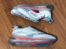 Nike Air Max 720 GS 'Geology' Grey Red Teal AQ3196-010 Youth SZ 7Y Womens 8.5