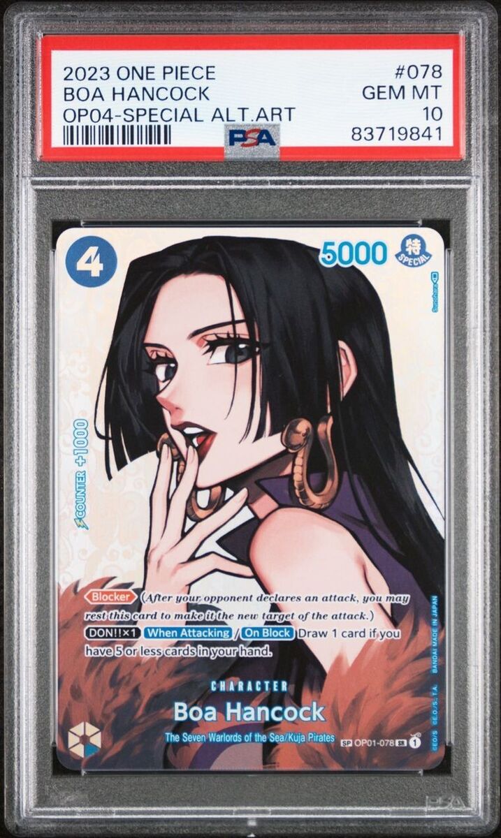 PSA 10 Boa Hancock SP Alt Art OP04-078 English One Piece PSA 10 Boa Hancock SP Alt Art OP04-078 English One Piece